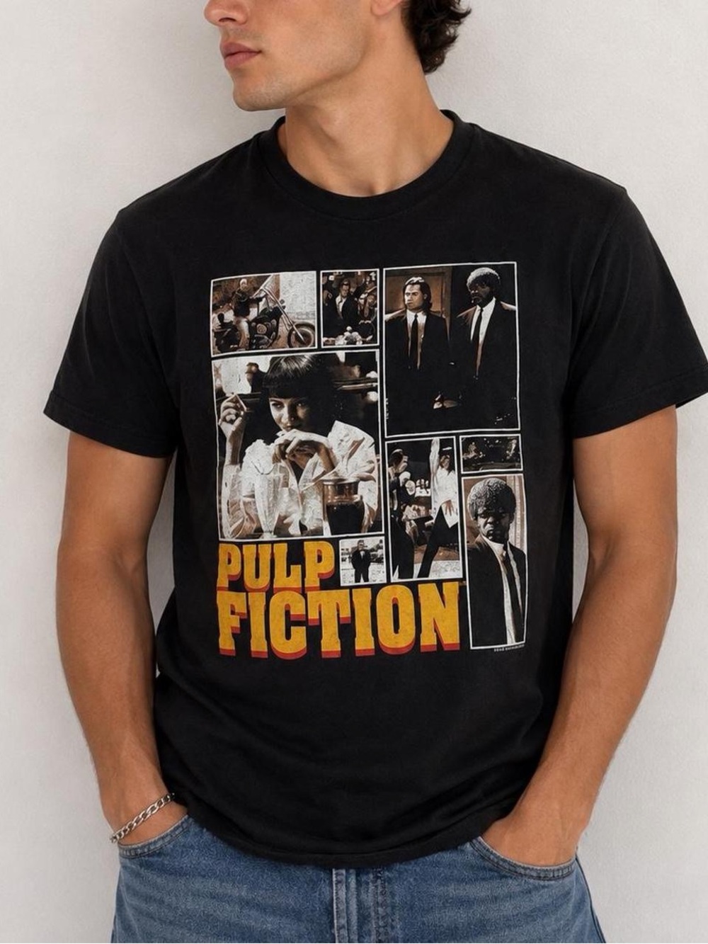 Pulp Fiction American Classics Black Graphic T-Shirt Size Small